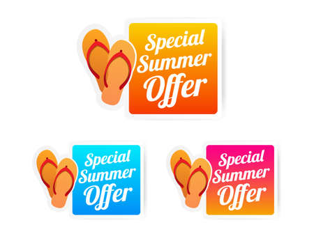 Special Summer Offer Stickersのイラスト素材