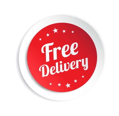 Free Delivery Stickerのイラスト素材