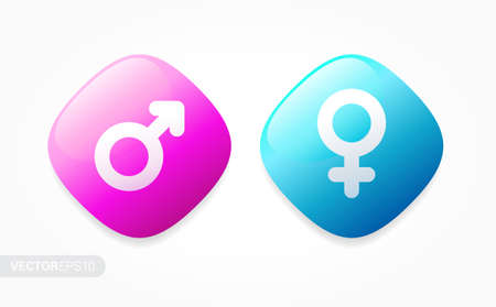 Female & Male Iconsのイラスト素材