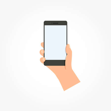 Hand Holding Mobile Phone Vectorのイラスト素材