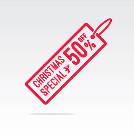 Christmas Special 50% Off Tagのイラスト素材
