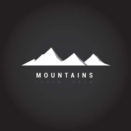 Mountains with Black Backgroundのイラスト素材