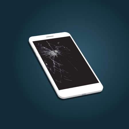 Broken Screen Phoneのイラスト素材