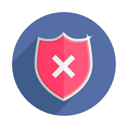 Shield Update Cross Long Shadow Iconのイラスト素材