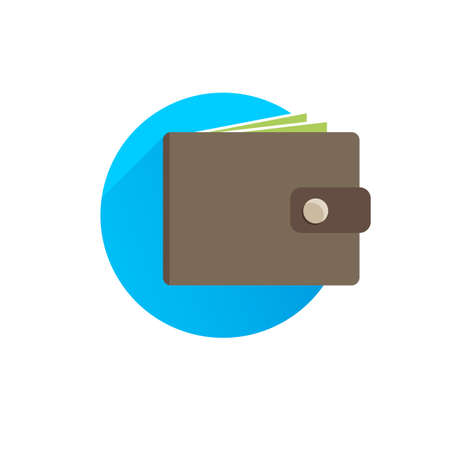 Wallet Long Shadow Iconのイラスト素材