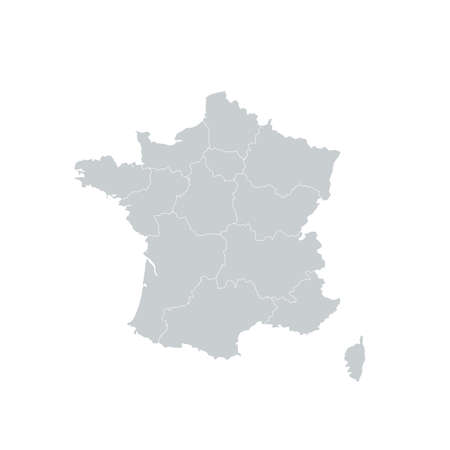 France Regions Mapのイラスト素材