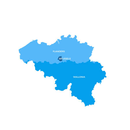 Belgium Regions Mapのイラスト素材