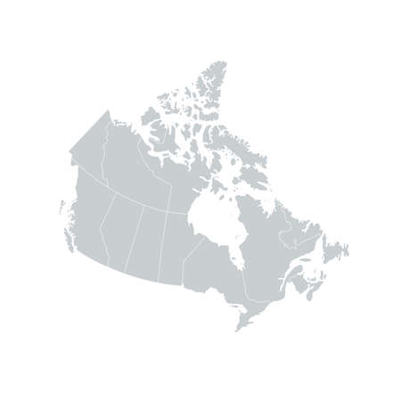Canada Regions Mapのイラスト素材