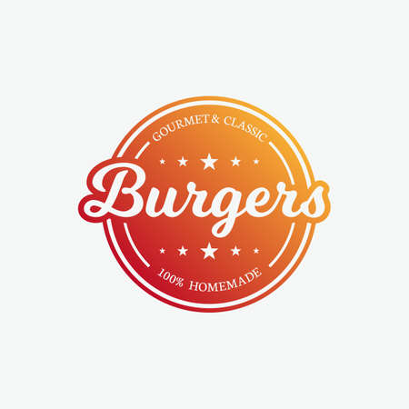 Burgers Labelのイラスト素材