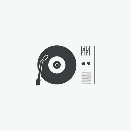 Disc Jockey Equipment Iconのイラスト素材