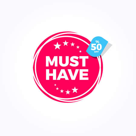 Must Have 50% Off Labelのイラスト素材