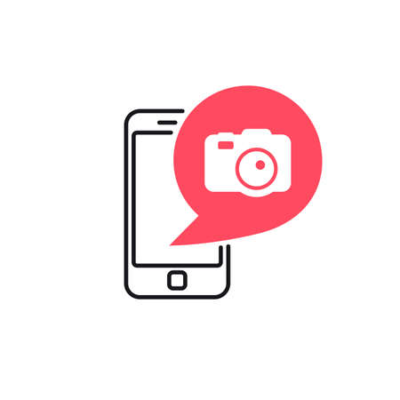 Camera Bubble Iconのイラスト素材