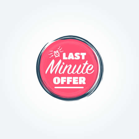 Last Minute Offer Labelのイラスト素材