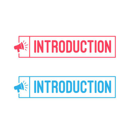 Introduction Megaphone Labelsのイラスト素材