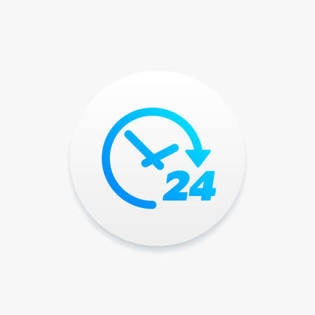 24 Hour Clock Iconのイラスト素材