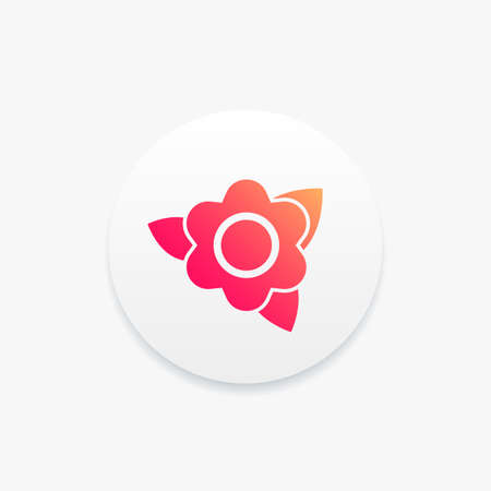 Flower icon illustration.のイラスト素材