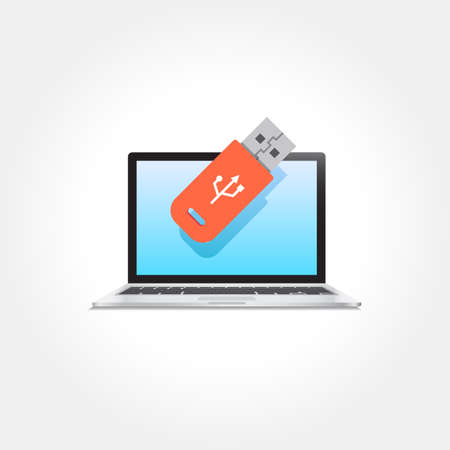 Data Transfer Connection Laptop.のイラスト素材