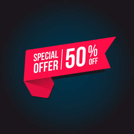 Special Offer 50% Off Tagのイラスト素材