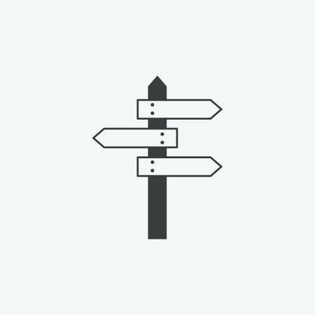 Signpost Direction Iconのイラスト素材