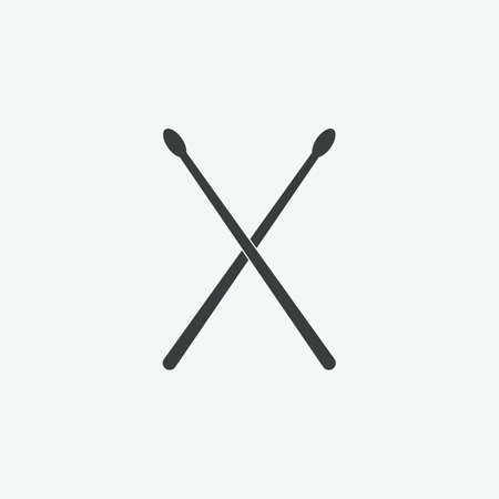 Drumsticks Vector Iconのイラスト素材