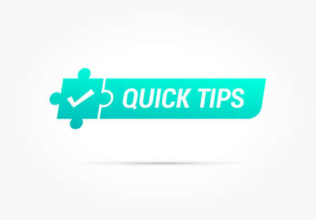 Quick Tips Puzzle Piece Labelのイラスト素材