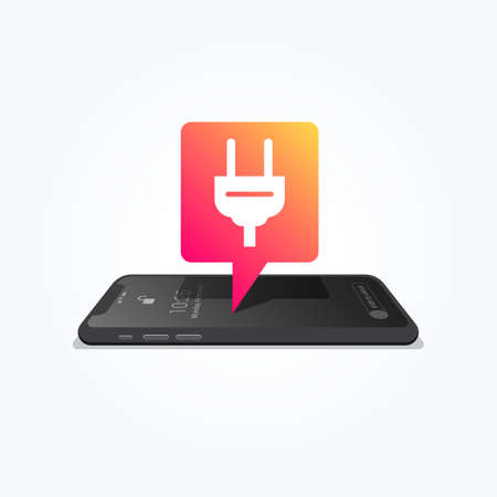 Phone Plug Tag Icon Vector illustration.のイラスト素材