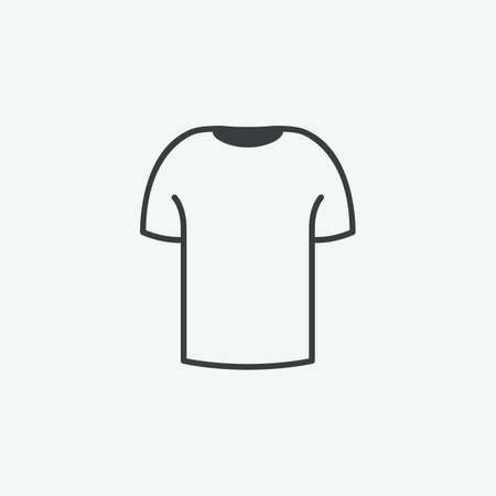 Illustration of a white t-shirt vector iconのイラスト素材