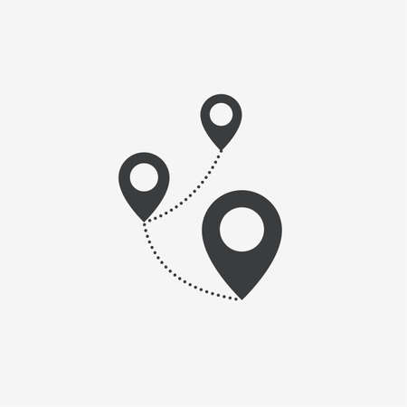Location Pins Path Vector Iconのイラスト素材