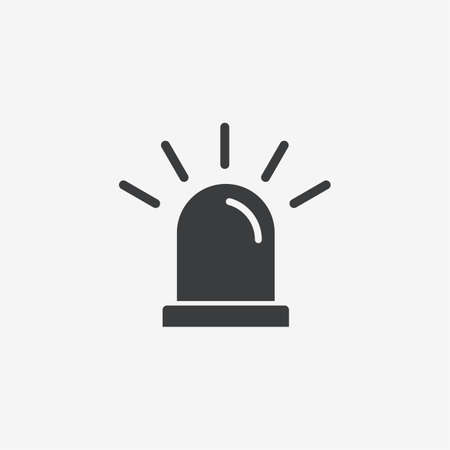 Emergency Light Siren Vector Iconのイラスト素材