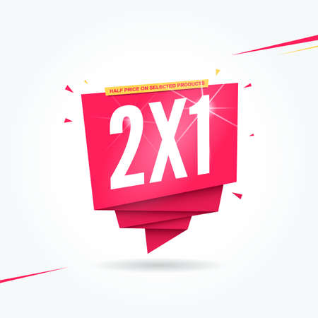 2X1 Half Price Commercial Tagのイラスト素材