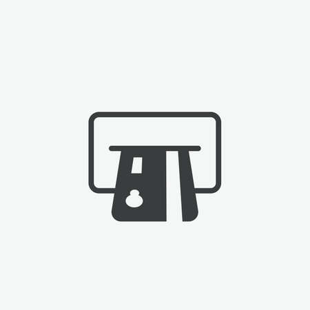 Credit Card ATM Vector Iconのイラスト素材
