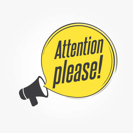 Attention Please Megaphone Announcementのイラスト素材