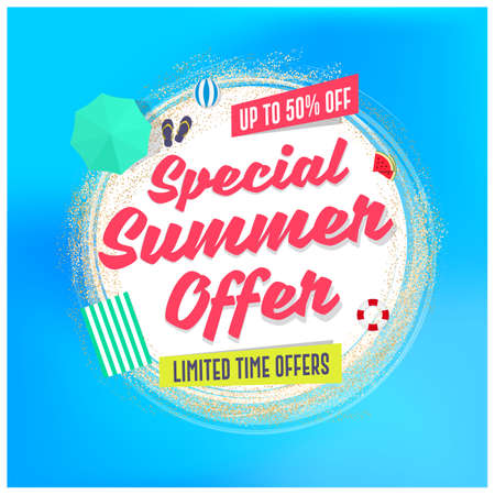 Special Summer Offer Advertising Background Designのイラスト素材