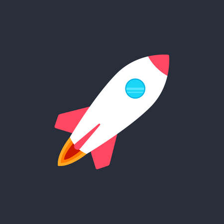 Rocket Launch Color Vector Iconのイラスト素材