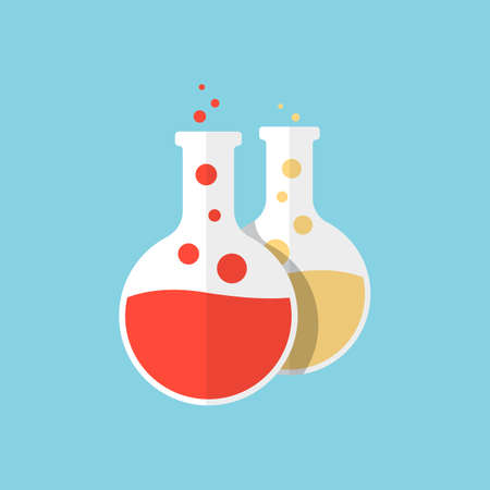 Test Tubes Color Vector Icon