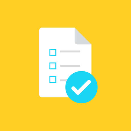 Checklist Mark Color Vector Iconのイラスト素材