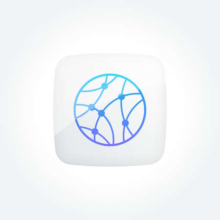 Global Technology Network Modern Gradient Icons Setのイラスト素材