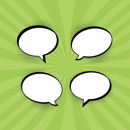Comic Text Speech Bubble Setのイラスト素材