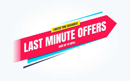 Last Minute Offers Limited Time Discounts Shopping Labelのイラスト素材