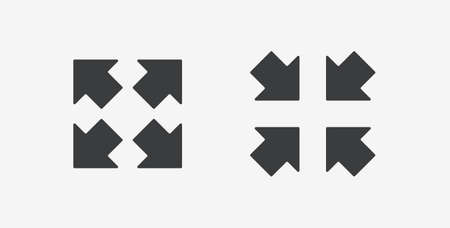 Full Screen & Exit Flat Vector Iconのイラスト素材