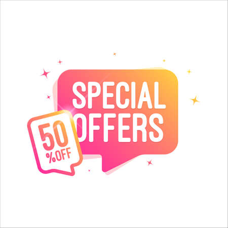 Special Offer 50% Off Shopping Tagのイラスト素材