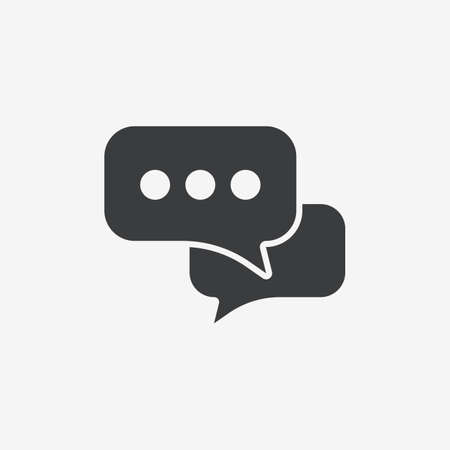 Message Bubbles Chat Flat Vector Iconのイラスト素材