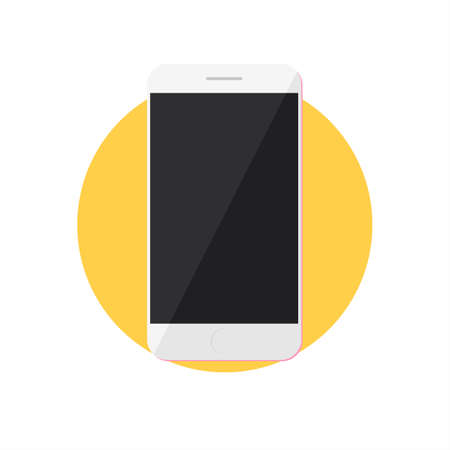 Mobile Phone Icon Round Backgroundのイラスト素材