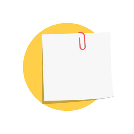 Sticky Note Icon Round Backgroundのイラスト素材