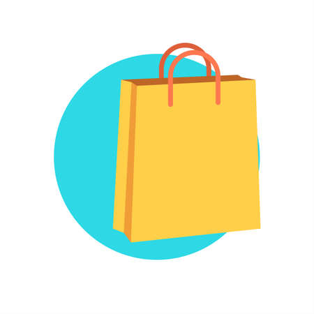 Shopping Bag Icon Round Backgroundのイラスト素材