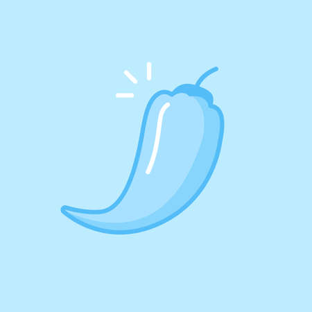 Chili Pepper Blue Vector Icon Backgroundのイラスト素材