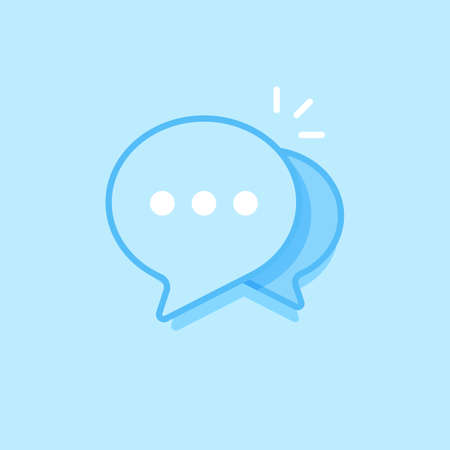 Message Chat Bubbles Blue Vector Icon Backgroundのイラスト素材