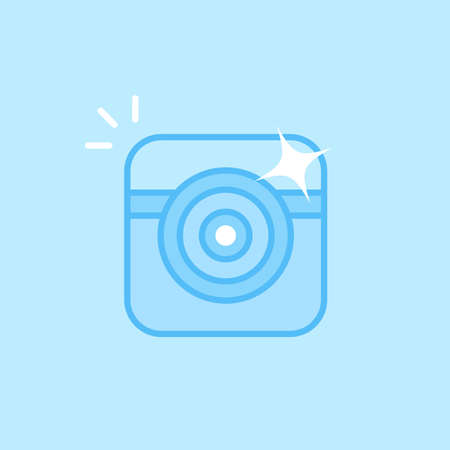 Camera Blue Vector Icon Backgroundのイラスト素材