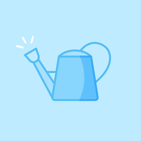 Watering Can Blue Vector Icon Backgroundのイラスト素材