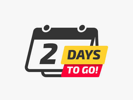 Two Days To Go Calendar Iconのイラスト素材